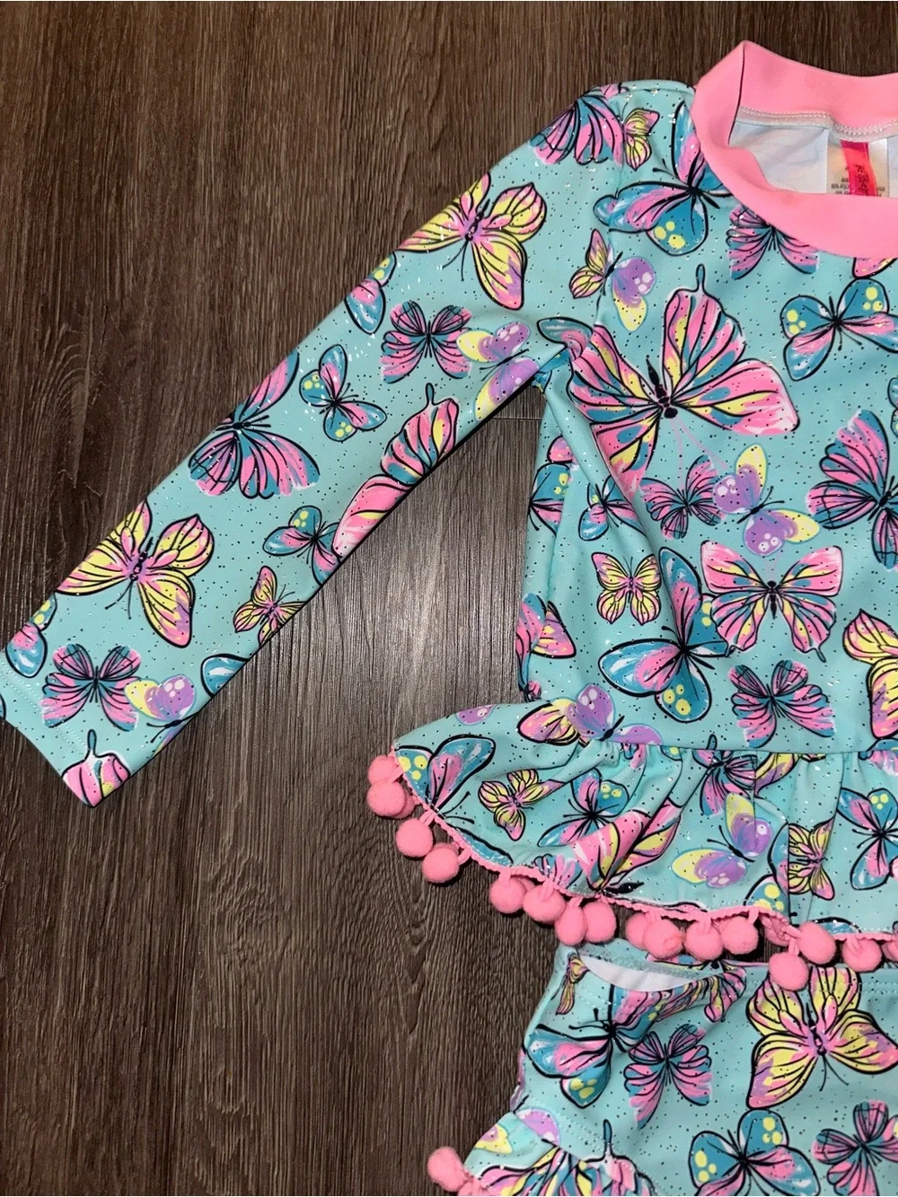 Betsey Johnson Butterfly rashguard swimsuit